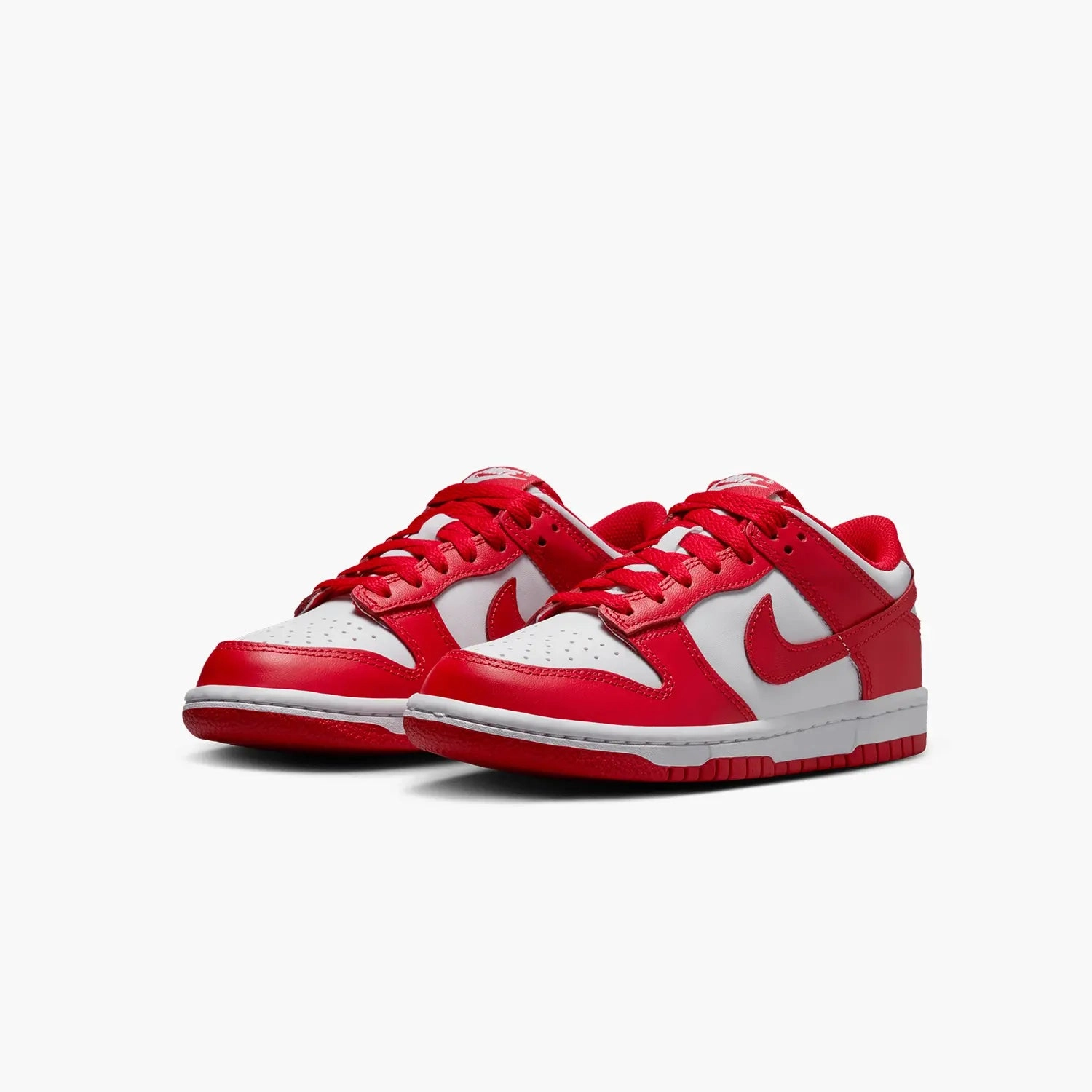 Kid's Dunk Low "White University Red" Grade School Basketball Shoes Under 60