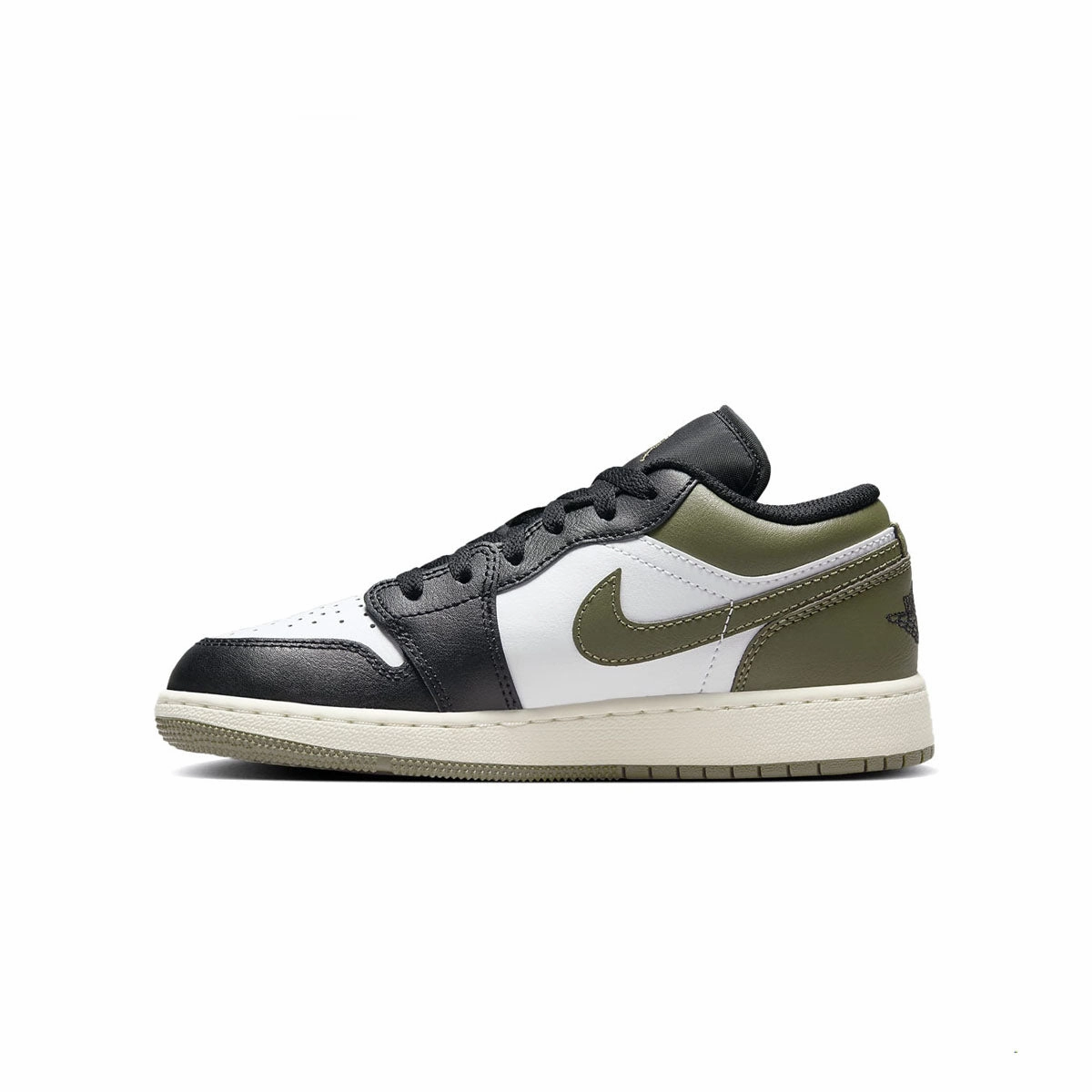 Basketball Shoes 1996 Kids Air Jordan 1 Low 'Black Toe Medium Olive'