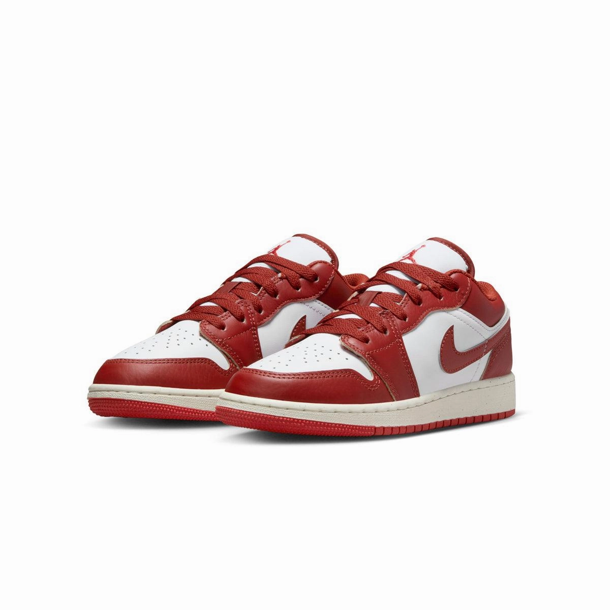 Kids Air Jordan 1 Low SE 'Dune Red' Oakland Basketball Shoes