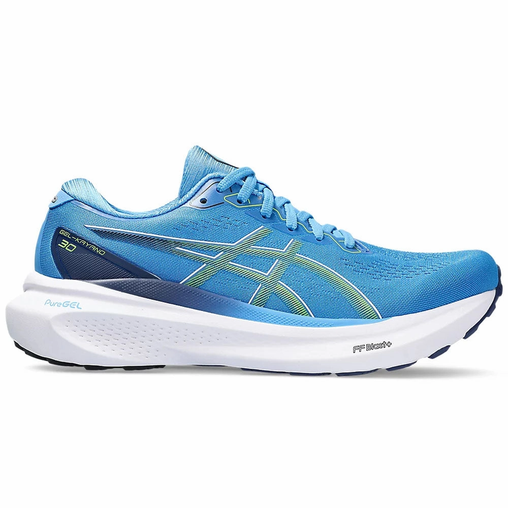 Asics Volleyball Shoes Paris Men's Asics Gel-Kayano 30, Waterscape/Electric Lime, 11.5 D Medium