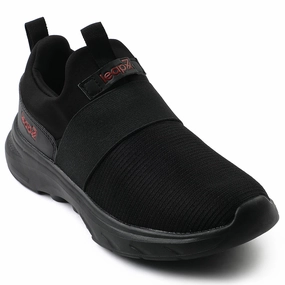 Best Shoes For Beach Walking Leap7x Black Non Lacing Sports Walking Shoes For Men SENTINO By Liberty