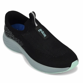 Leap7x Black Sports Non Lacing Walking Shoes For Men EAZYGO-252 By Liberty Best Shoe For Walking On Concrete