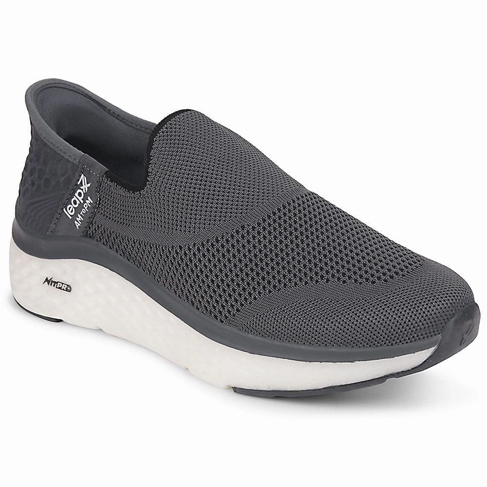 Comfortable Walking Shoes For Italy Leap7x Dark Grey Sports Non Lacing Walking Shoes For Men NITRUN-13 By Liberty