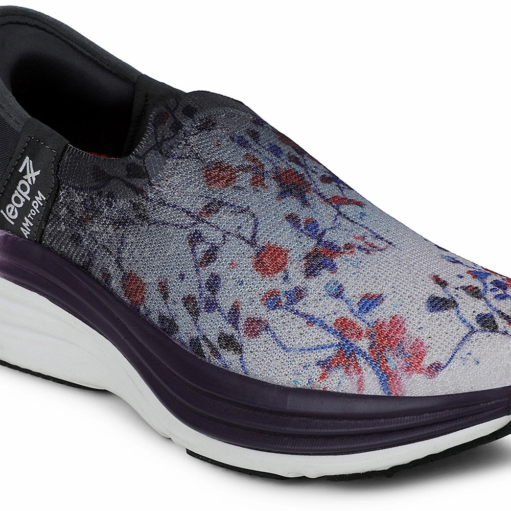 People Walk Leap7x Dark Grey Sports Walking Shoes For Women EAZY-W21W By Liberty