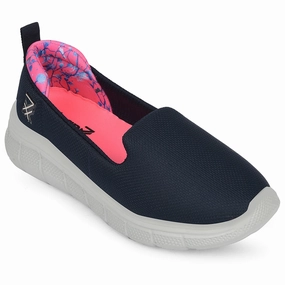 Walking Childrens Walking Leap7x Navy Blue Sports Non Lacing Walking Shoes For Women KAPPER By Liberty