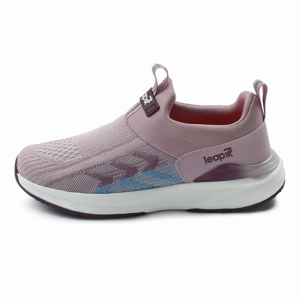 Leap7x Peach Non Lacing Sports Walking Shoes For Women AHANA By Liberty Comfy Walking Shoes