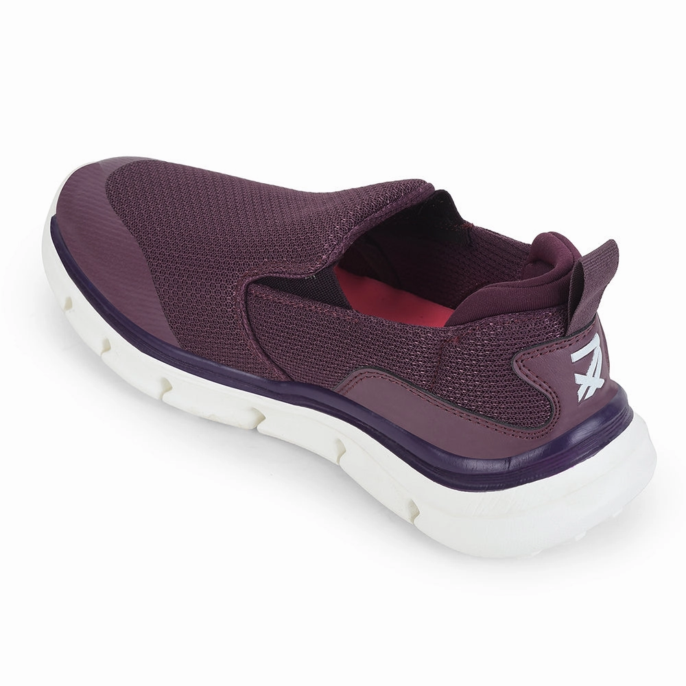 Leap7x Purple Non Lacing Sports Walking Shoes For Women BRISBEN10E By Liberty Comfy Walking Shoes For Travel