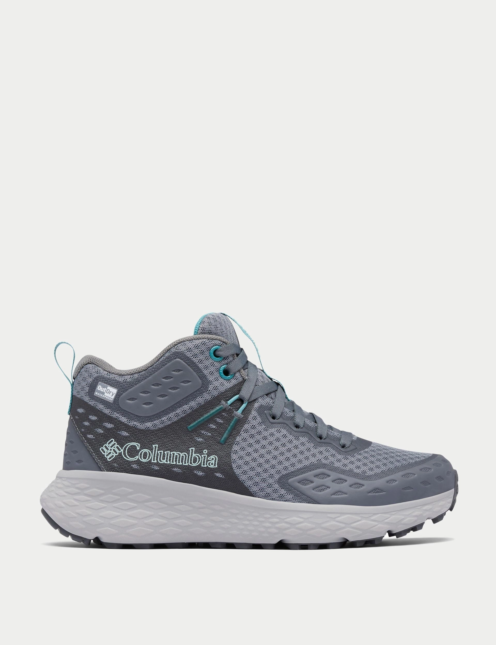 Old Man Hiking Shoes Konos TRS OutDry Mid Hiking Shoe - Ti Grey Steel/Teal