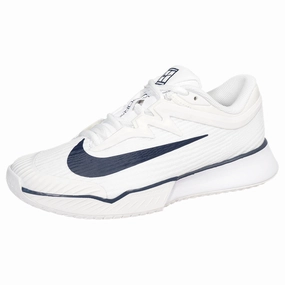Nike Women's Air Zoom Vapor Pro 3 - Premium - White/Midnight Navy Ladies Leather Tennis Shoes