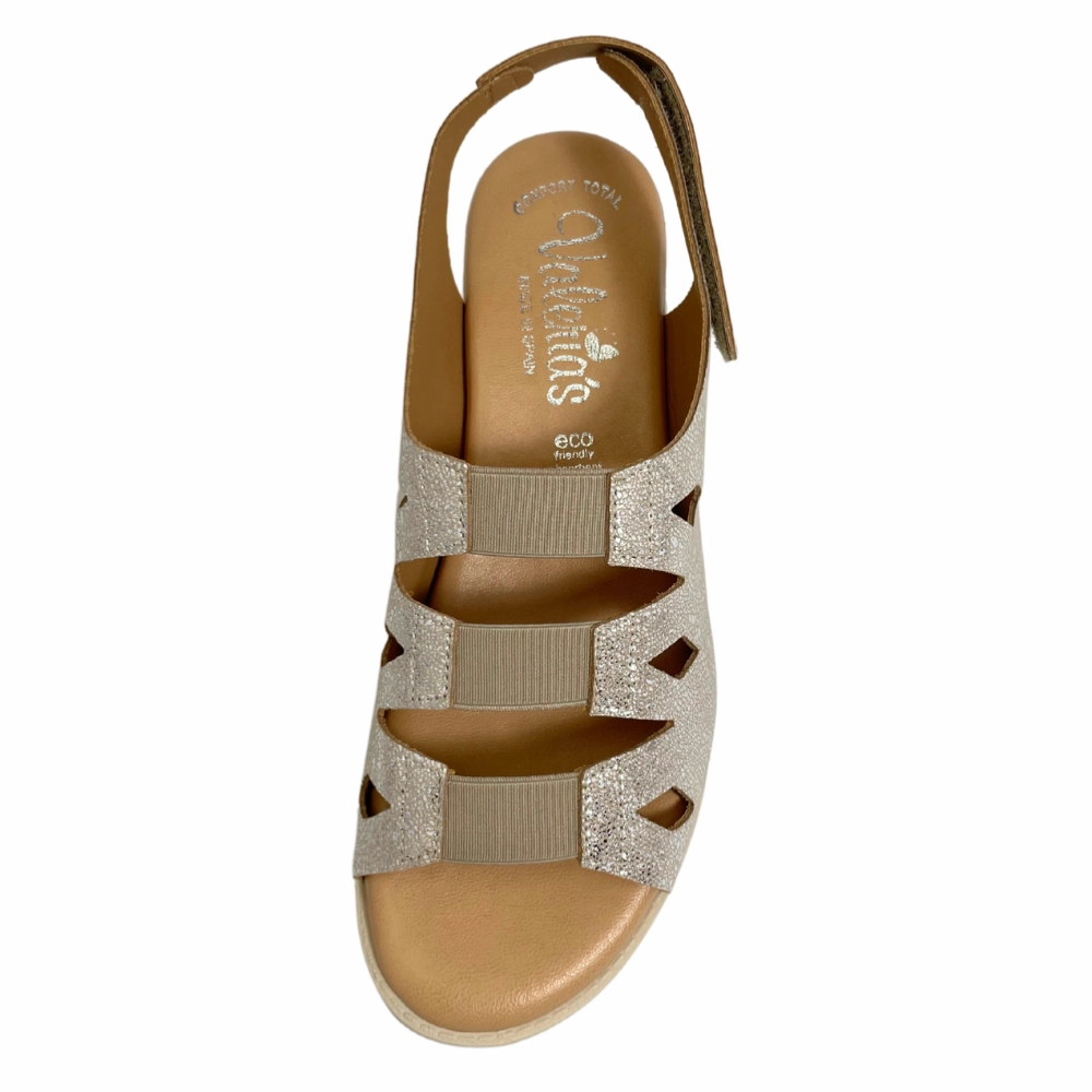 Nice Sandals Valeria's Cecily Canvas Beige Soft Leather Sandal (Women's)