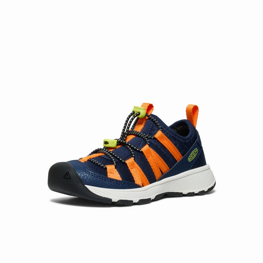 Outdoor Shoe Cabinet Waterproof Little Kids' Motozoa Sneaker  |  Naval Academy/Bright Marigold