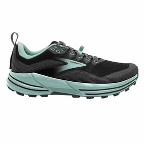 Womens Brooks Cascadia 16 - Black / Ebony / Yucca Running Shoes For Metatarsalgia