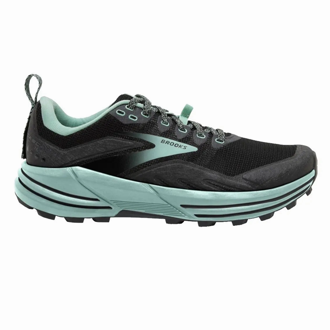 Best Padded Running Shoes Womens Brooks Cascadia 16 - Black / Ebony / Yucca