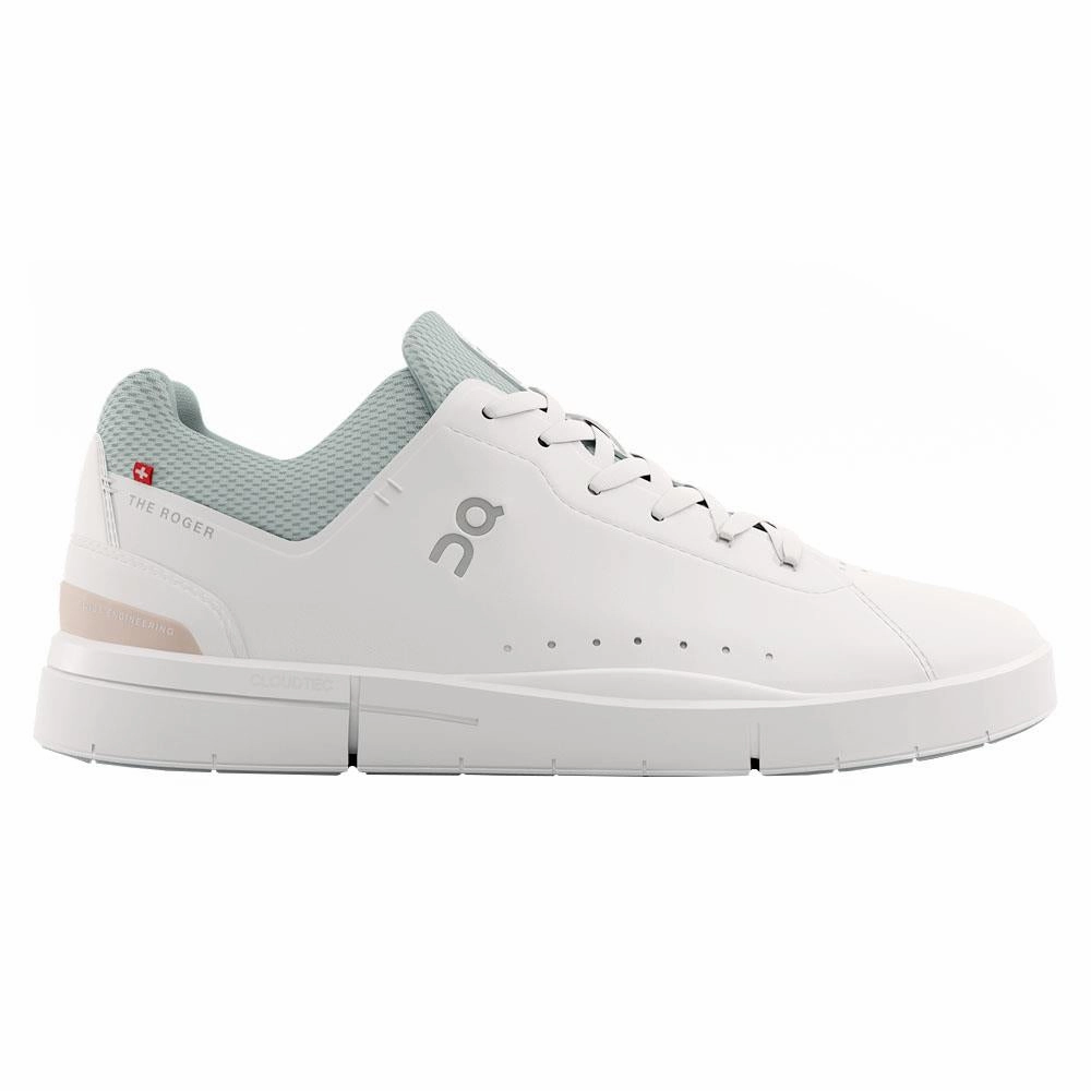 On Women's THE ROGER Advantage - White/Rosehip Light Weight Tennis Shoes