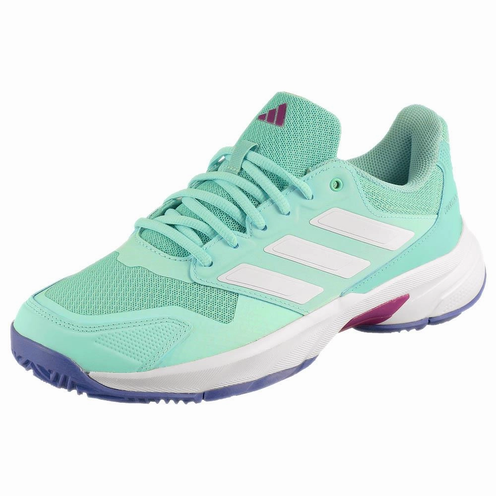 Nike Zoom Tennis Shoes adidas Women's CourtJam Control 3 - Semi Flash Aqua/White