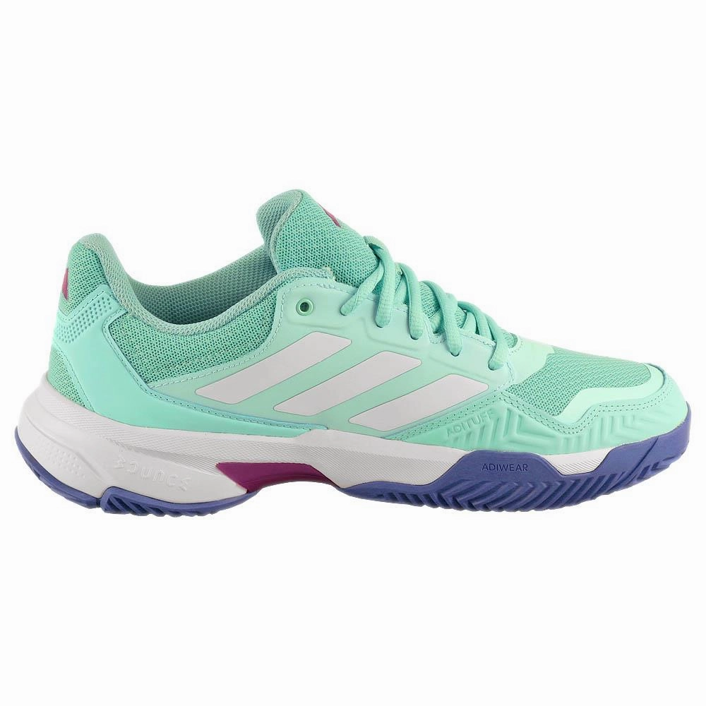 Tennis Shoes Clay adidas Women's CourtJam Control 3 - Semi Flash Aqua/White