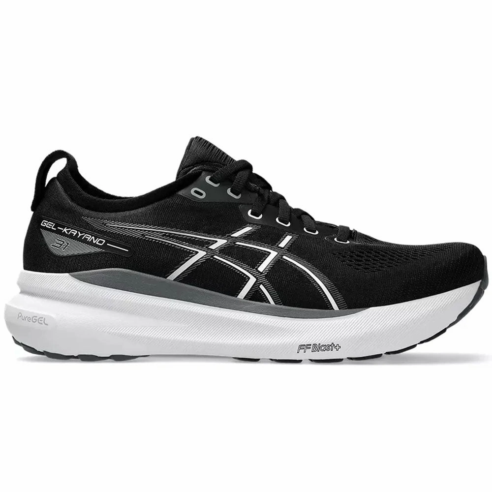 Men's Asics Gel-Kayano 31, Black/White, 12.5 4E Extra Wide Carbon Plate Running Shoes Asics