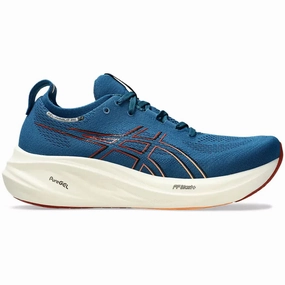 Men's Asics Gel-Nimbus 26, Rich Navy/Faded Orange, 11 D Medium Asics Noosa Tri 16 Running Shoes