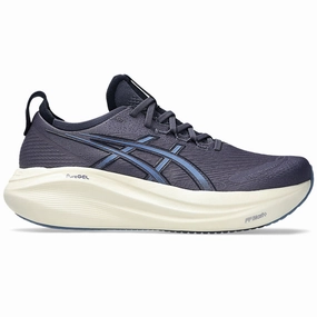 Men's Asics Gel-Nimbus 27, Indigo Fog/Denim Blue, 11 2E Wide Asics Stability Shoes For Overpronation