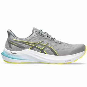 Discount Asics Shoes Men's Asics GT-2000 12, Sheet Rock/Bright Yellow, 12.5 D Medium