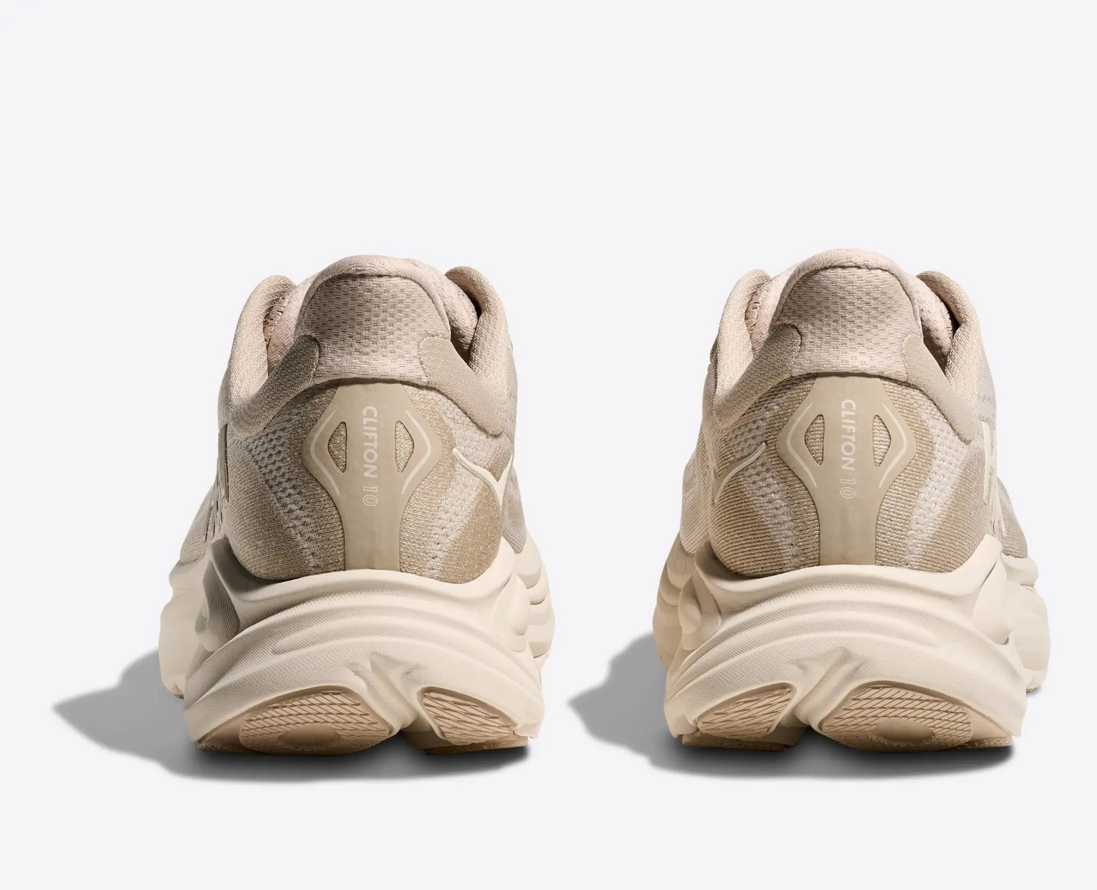 Gold Men's Clifton 10 Running Shoes Oatmeal / Oat Milk