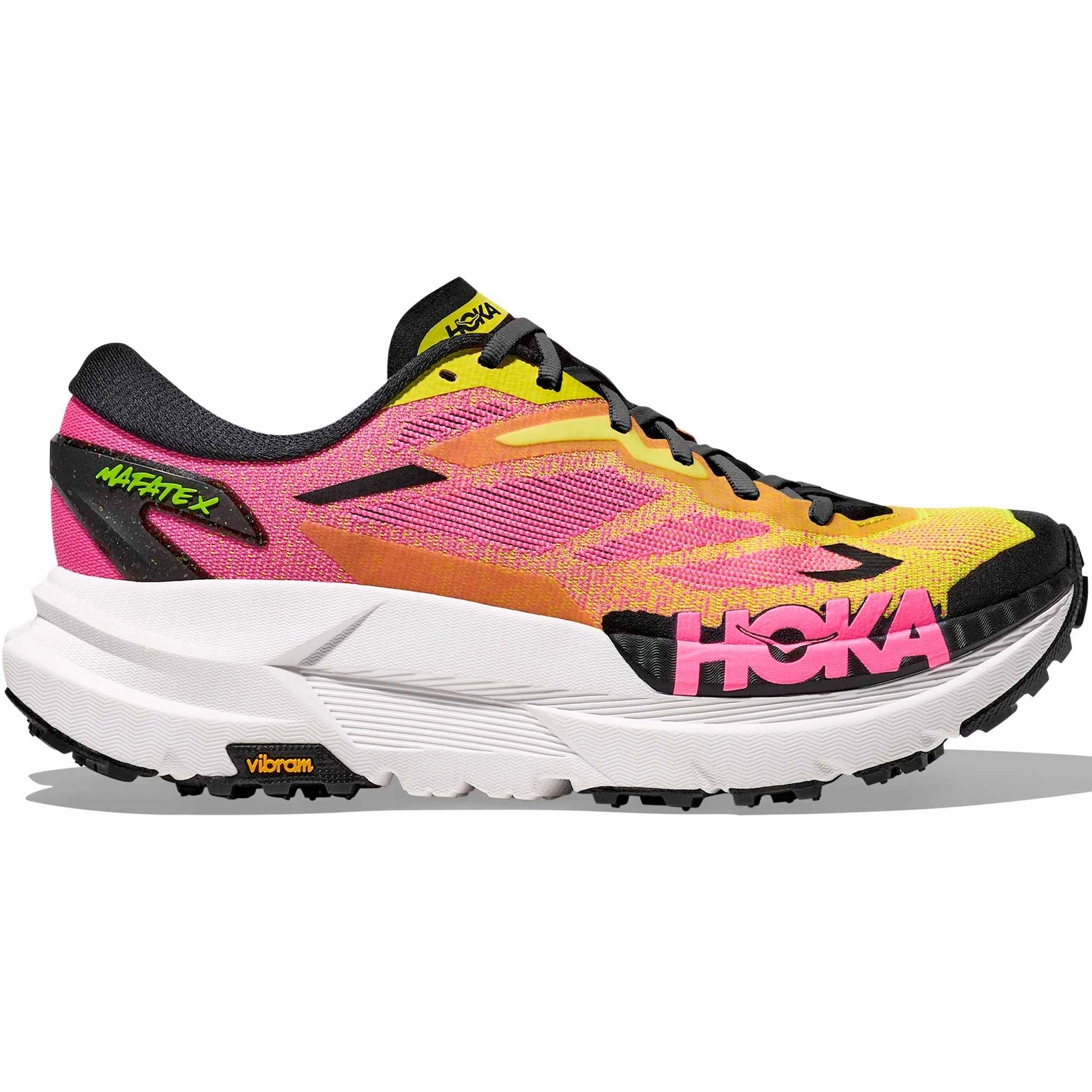 Like Shoes Men's Mafate X Trail Running Shoes Neon Hoka Citrus / Neon Rose