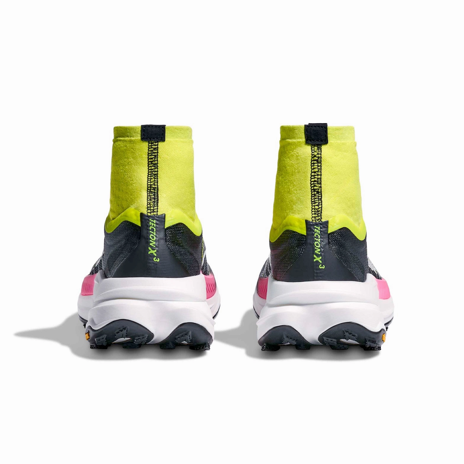 Ladies On Sale Men's Tecton X 3 Trail Running Shoes Neon Hoka Citrus / Black