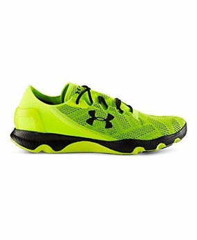 Men Ua Speedform Apollo Vent Running Shoes 8.5 HighVis Yellow Zumba Training Shoes