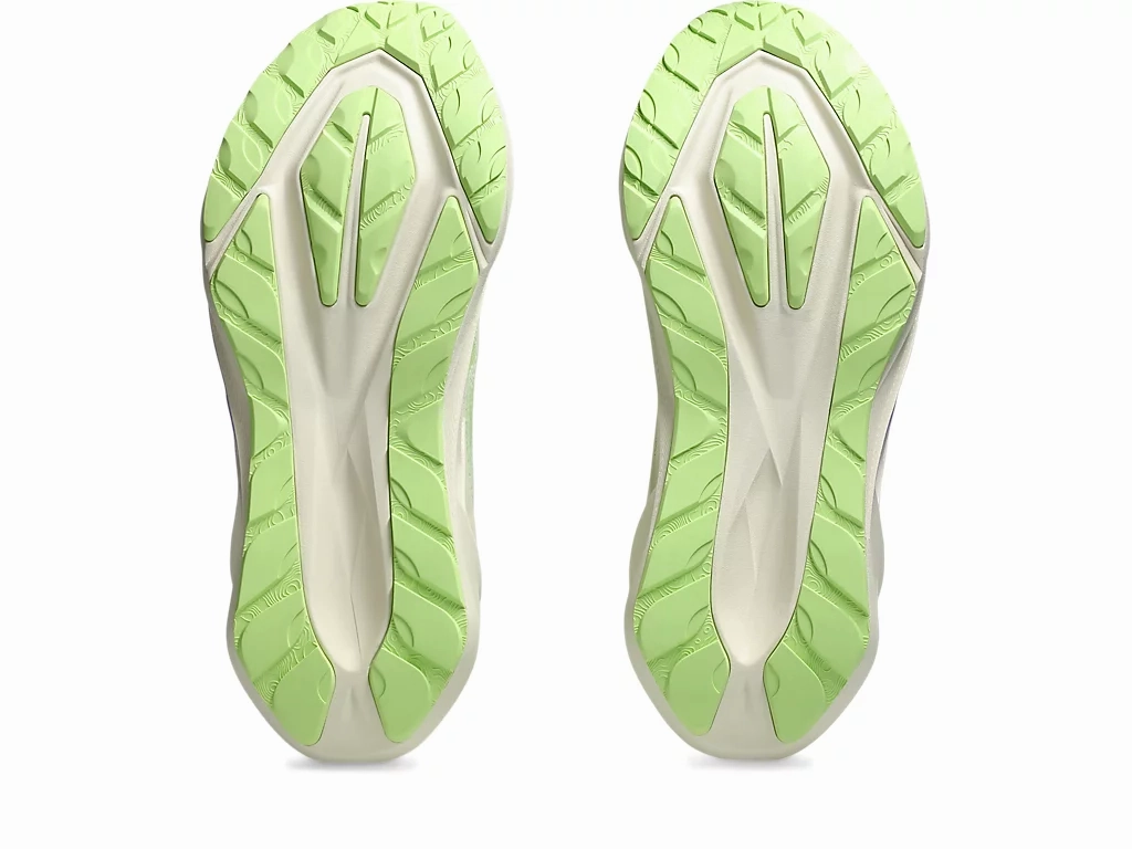 Mens Asics Novablast 5 TR - NATURE BATHING/LIME GREEN Top Ranked Running Shoes