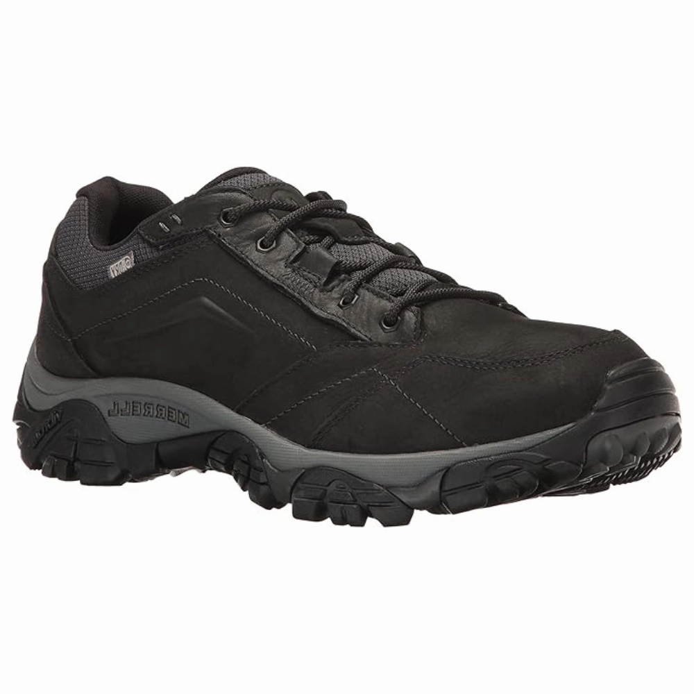 Merrell Moab Adventure Lace Waterproof Black Hiking Shoe (Men's) Minimalist Hiking Shoes Waterproof