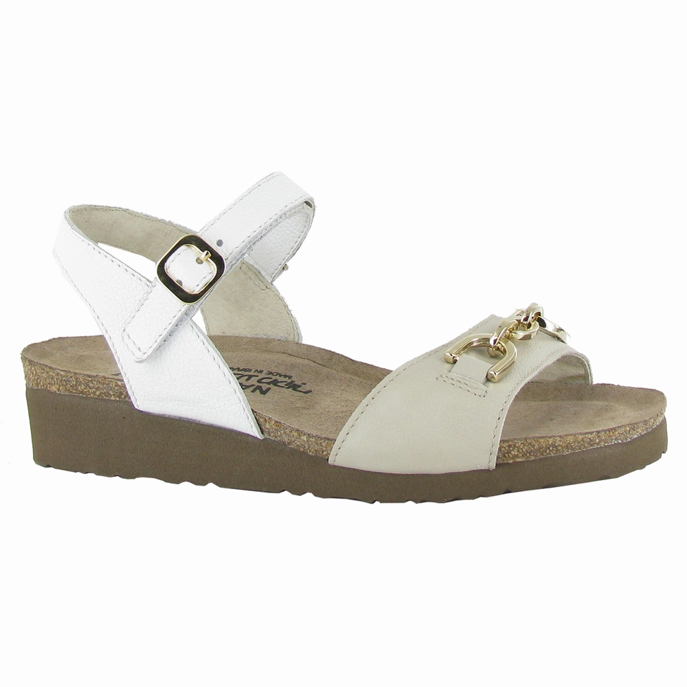 Adrienne Vittadini Sandals Naot Aubrey Soft Ivory/Soft White Leather Sandal (Women's)
