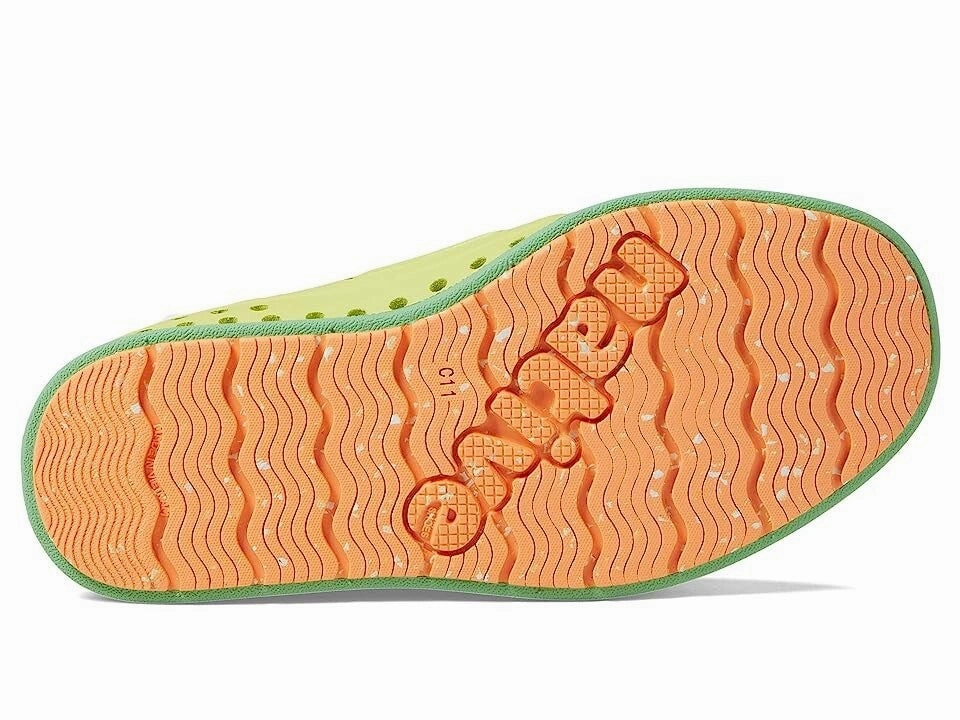 Women's Slip On Waterproof Shoes Native Shoes Howard Sugarlite Kids  Green Perforated Slip On Boat Shoe ZOGG253