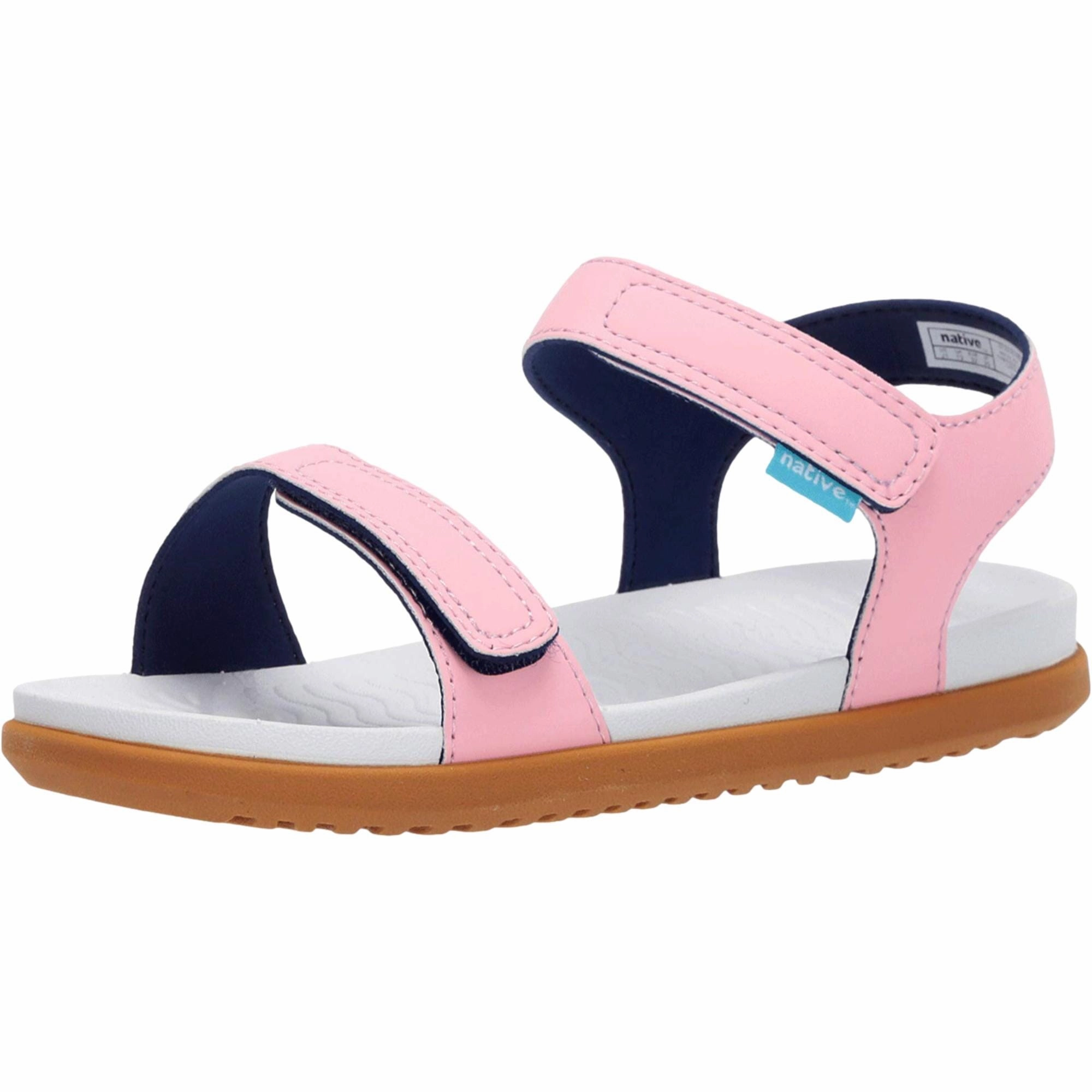 Native Shoes Kids Charley Princess Pink / Shell White / Toffee Brown  63109100-5959 Toddler Waterproof Smart Shoes