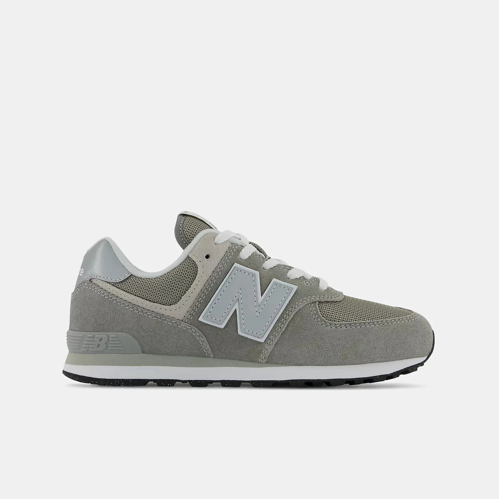 New Balance's Minimus New Balance 574 GC574EVG Big Kids Gray White Leather Lifestyle Shoes FD969