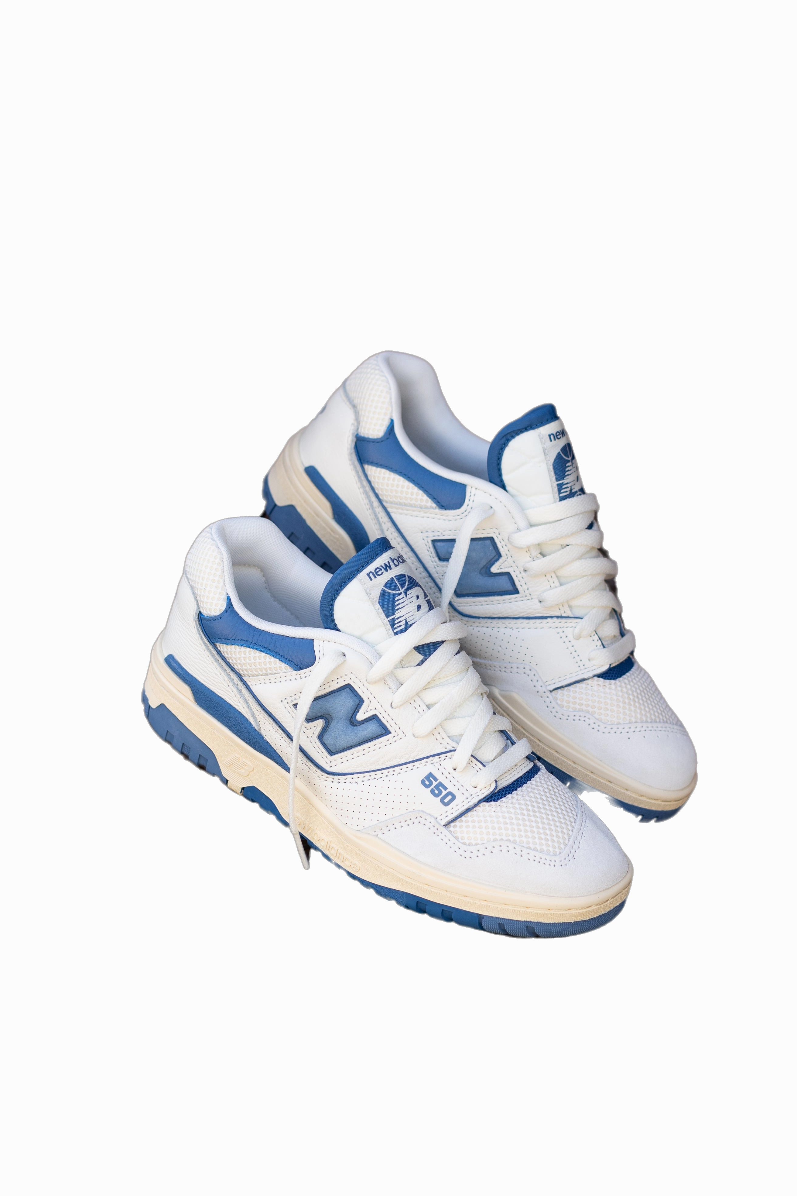 New Balance Men's 550 Shoes - Sea Salt / Blue Agate New Balance Ladies Boots