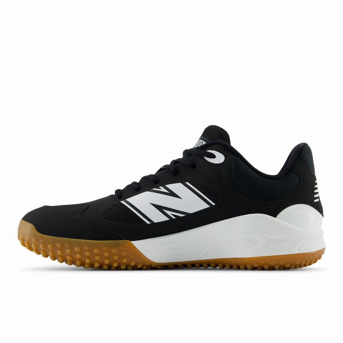 Mens Retro New Balance Shoes New Balance Men's Fresh Foam 3000 v7 Turf Baseball Shoes - Black/Gum - T3000BK7