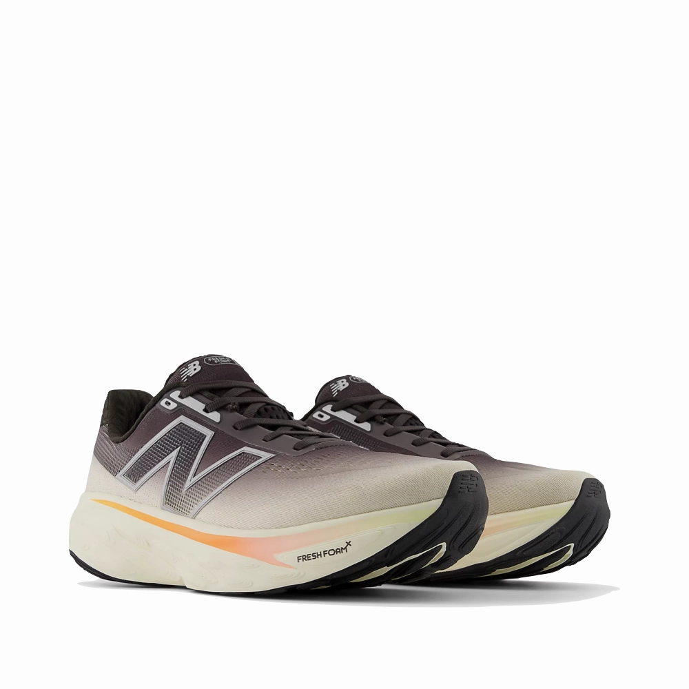 New Balance Men's Fresh Foam X 1080v14 Sneaker in Black Cement with Angora and Hot Mango New Balances 100