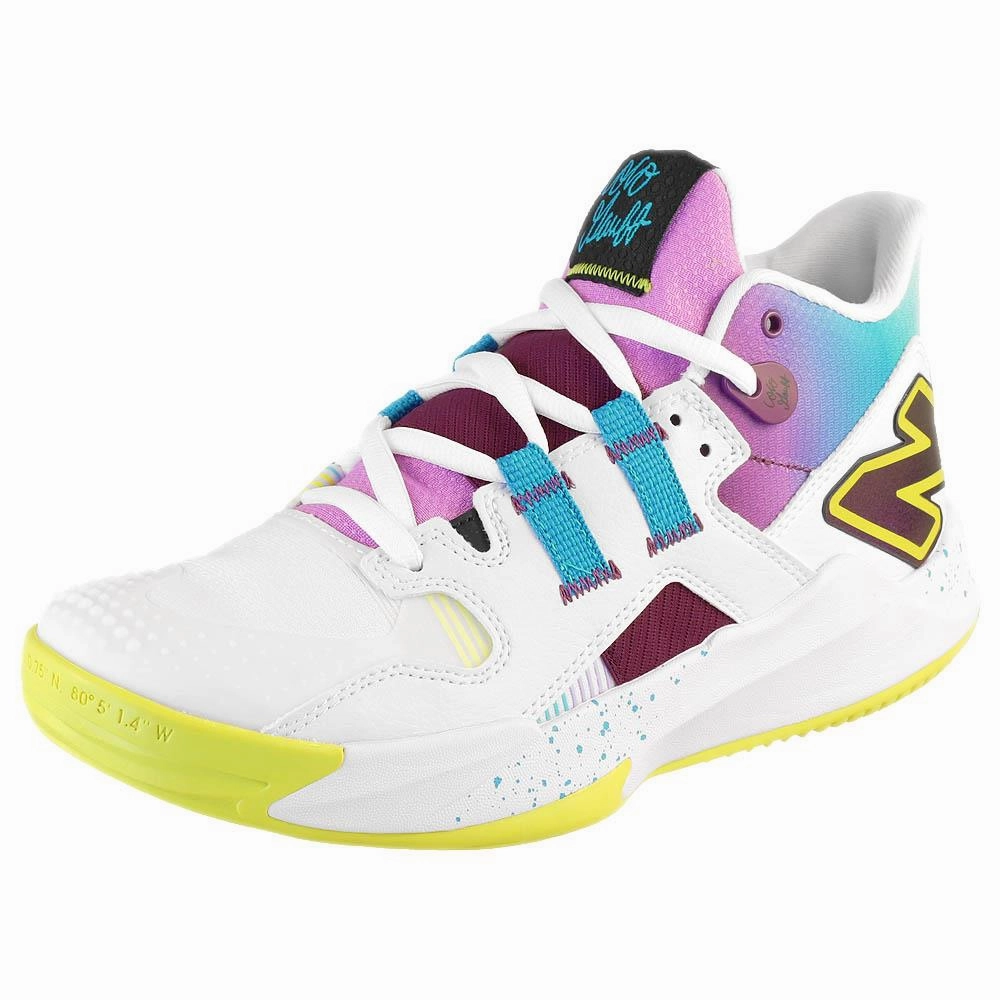 New Balance Women's Coco CG1 - Unity of Sport - D Width - White/Purple Fade Borg Tennis Shoes