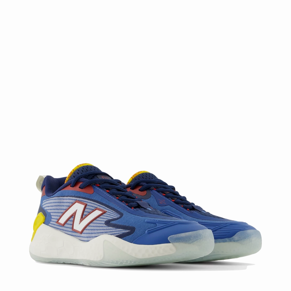 Tennis Shoes With High Heels New Balance Women's Fresh Foam X CT-Rally Court Sneaker in Nb Navy with True Red and Ginger Lemon