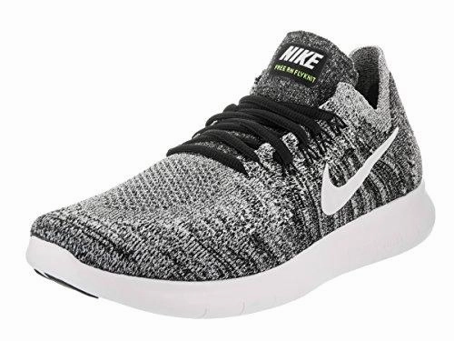 Nike Free Rn Flyknit 2017 Black/White Volt Running Shoe 9 Us Under Armour Project Rock Delta Training Shoe