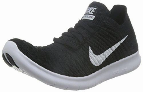 German Trainer Shoes Nike Free Running Motion Flyknit Shoes Black/White 9 BM Us