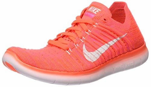 Best Overall Training Shoes Nike Free Running Motion Flyknit Shoes Hyper Orange/WhiteTotal Crimson 8 BM Us