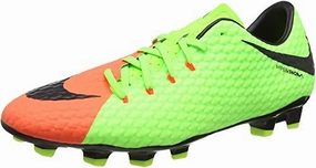 Nike Herren Hypervenom Phelon 3 Fg Fuballschuhe, Grn (Elctrc Green/Black-Hyper Orange-Volt), 42.5 EU Predator Laceless Soccer Cleats