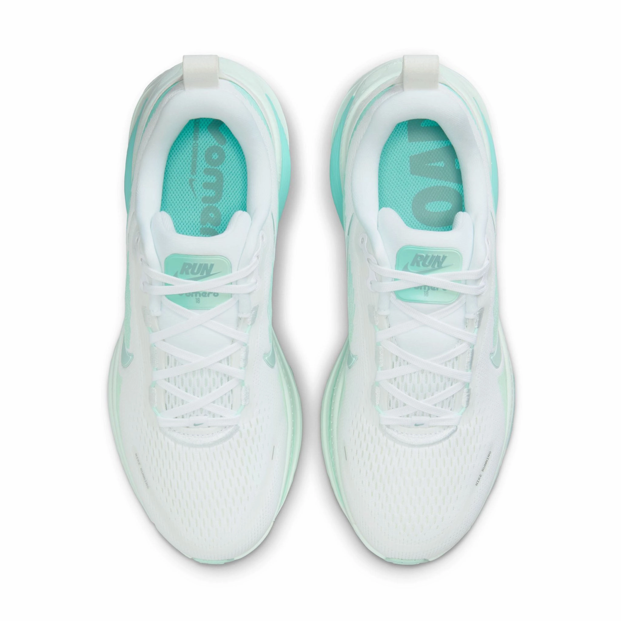 Nike Luminaire Shoes Nike | Women's Vomero 18 Road Running Shoes - White/Cannon-Bleached Turq-Mint Foam