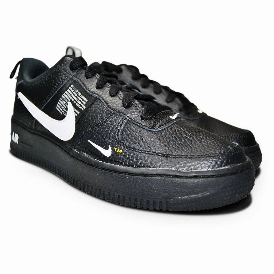 Nike Kid's Air Force 1 LV8 Utility Shoes - Black / White Spider Man Shoes Nike