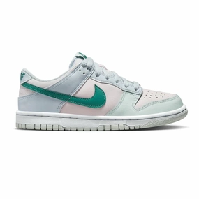 Nike Shoes Travis Scott Nike Kid's Dunk Low GS Shoes - Football Grey / Mineral Teal / Pearl Pink