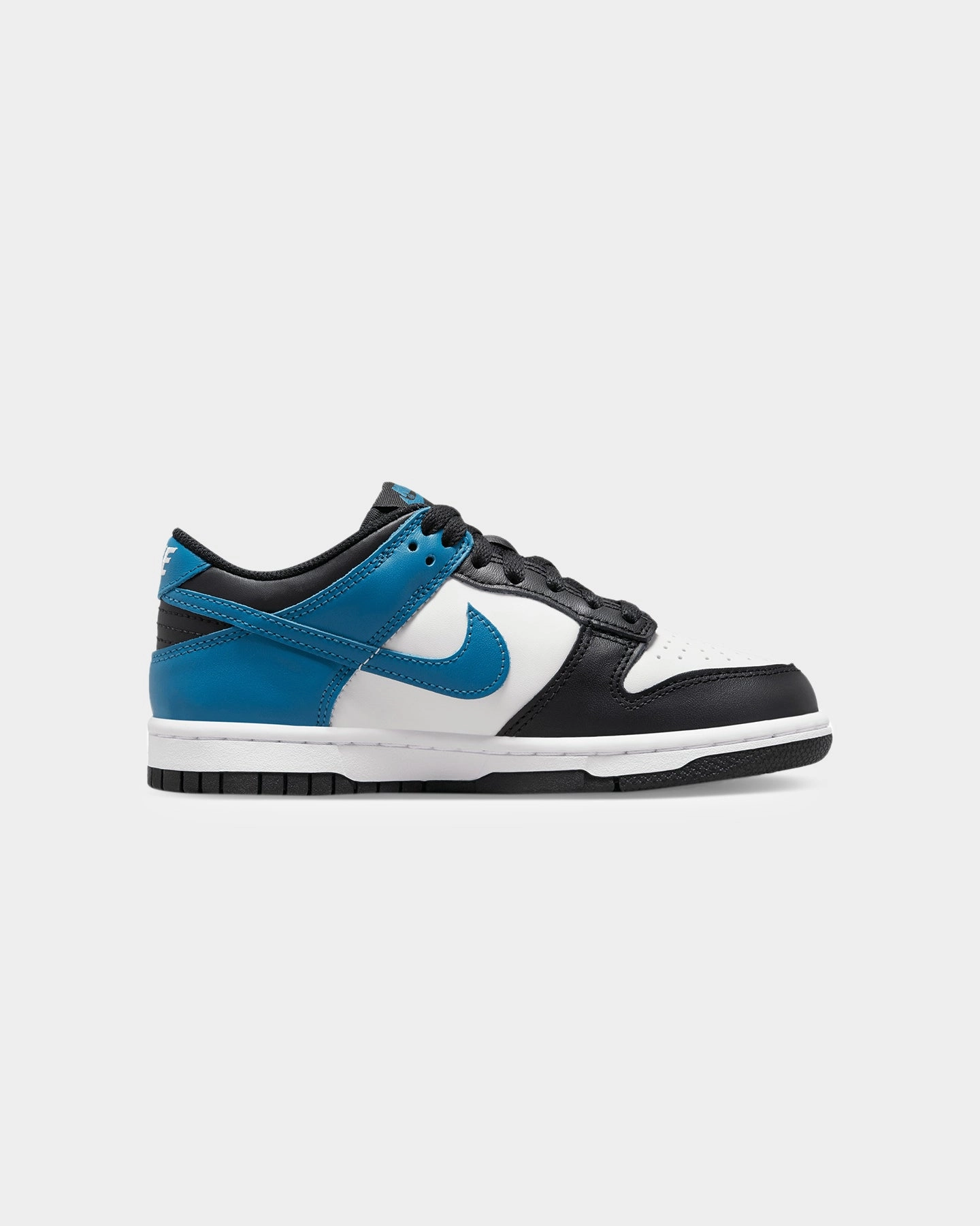 Nike Kids' Dunk Low (GS) "Black White Blue" Summit White/Indigo Nike Old Basketball Shoes