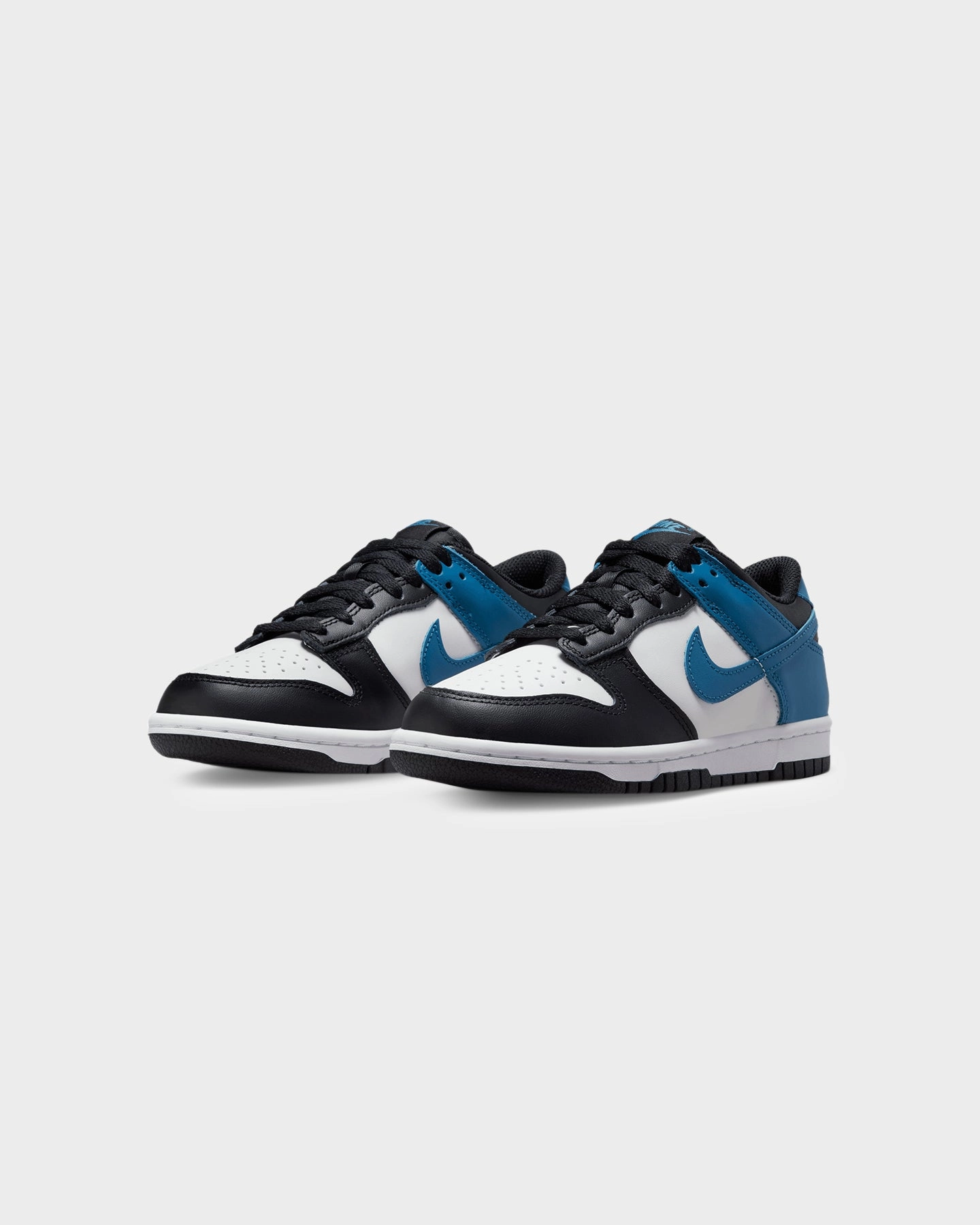 Nike Shoes Slip Ons Nike Kids' Dunk Low (GS) "Black White Blue" Summit White/Indigo