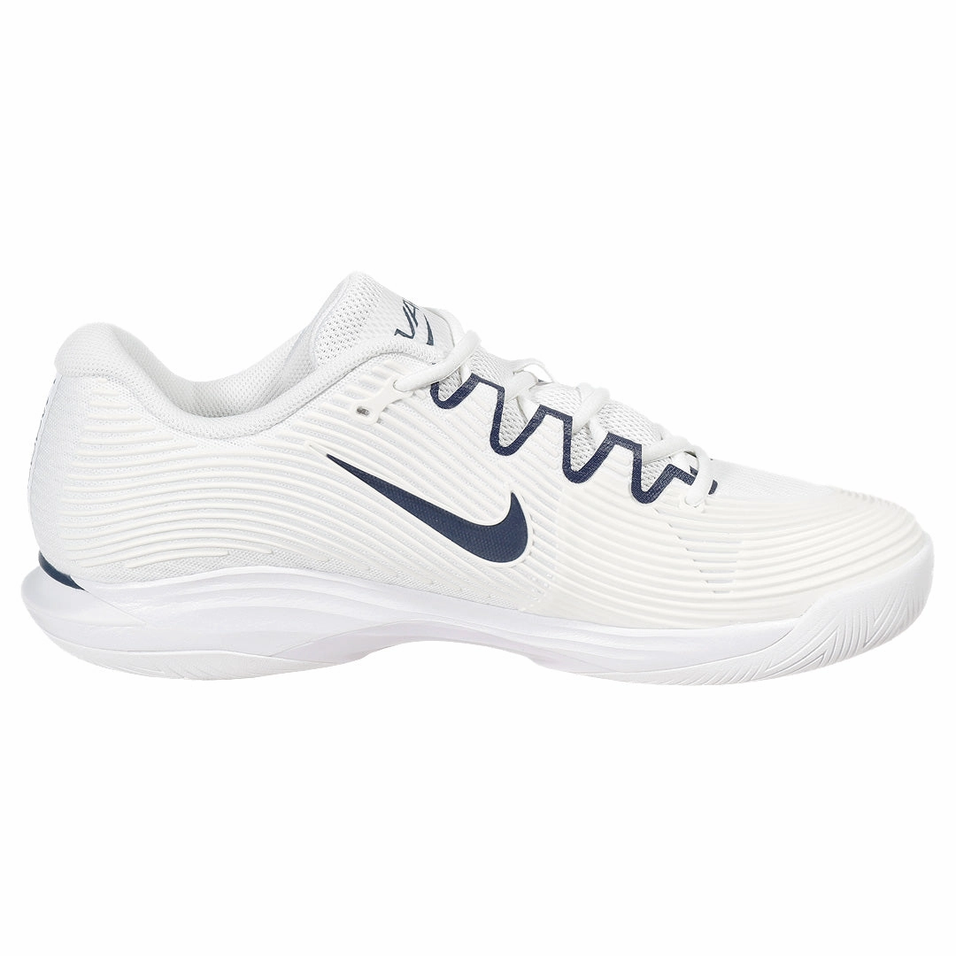 Non Skid Tennis Shoes Nike Men's Air Zoom Vapor 12 - White/Midnight Navy