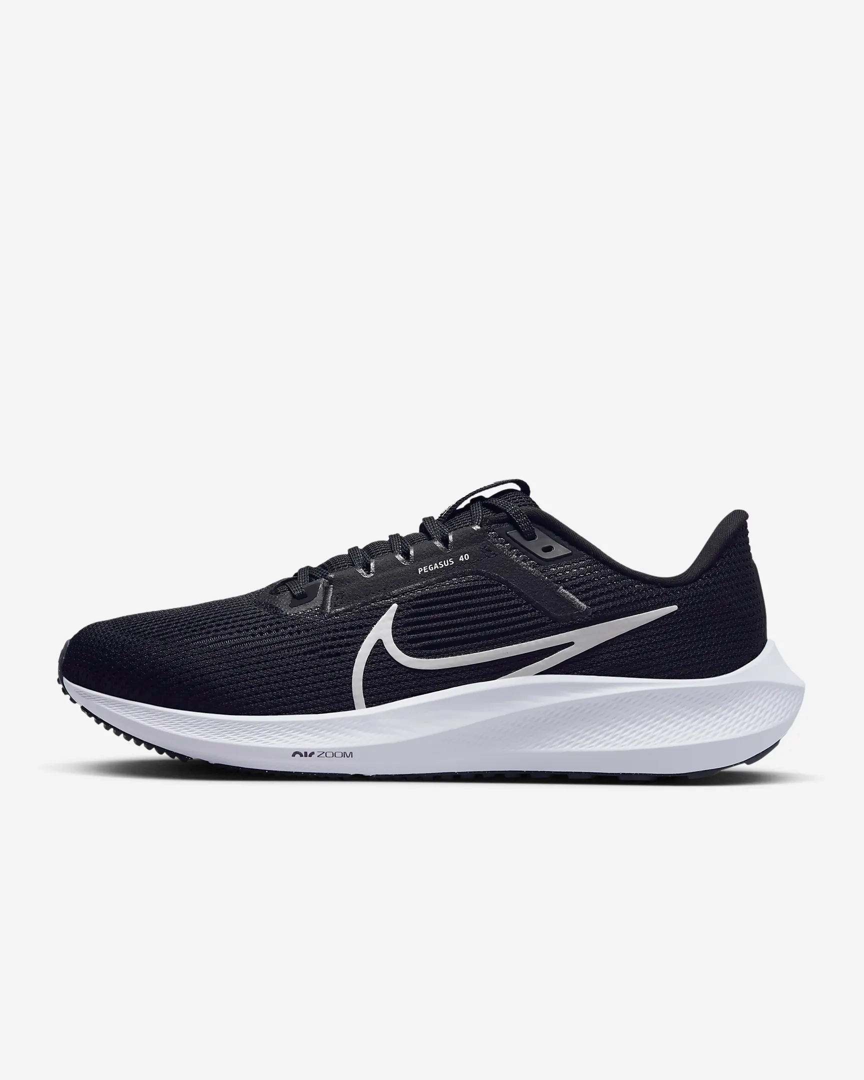 Leo Baker Nike Skateboarding Shoes Nike Men's Pegasus 40 Shoes - Black / Iron Grey / White